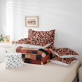 thumbnail image 6 of Homewish Pixel Artistic 7pcs Bedding Comforter Set,Brown Black Queen Bedding Sets,Modern Geometric Aesthetic Queen Sheet Sets For Girl Boys,Breathable Home Decor Reversible, 6 of 8