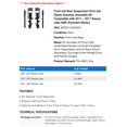 thumbnail image 2 of Front and Rear Suspension Strut and Shock Absorber Assembly Kit - Compatible with 2011 - 2017 Nissan Juke AWD (Excludes Nismo) 2012 2013 2014 2015 2016, 2 of 2