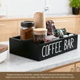 thumbnail image 6 of Tzdxfgl Coffee Station Organizer, Wood Countertop Coffee Bar Organizer Tray Pods Holder with Removable Dividers, Black, 6 of 11