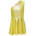 thumbnail image 4 of Byoo Tween Girls' Party Dress Solid Color Sequin One-Shoulder Dance Dresses Party Versatile Outfit,Gold, 4 of 4