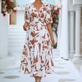 thumbnail image 2 of Enjoytime Summer Dresses For Womens 2024 Floral Printed Midi Dresses Sleeveless V Neck Flowy Beach Seaside Womens Boho Beach Dress, 2 of 6