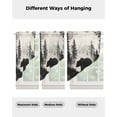 thumbnail image 4 of Forest Bear Swag Valances for Windows, Retro Modern Art Nature Tree Greyscale Rod Pocket Sheer Valances for Small Windows, Swag Toppers Light Filtering for Kitchen Living Room 2 Panels 36''x36'', 4 of 6
