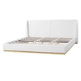 thumbnail image 3 of Christopher Knight Home King Wingback Boucle Bed Frame with Enclosed Wood Base, White, 3 of 9