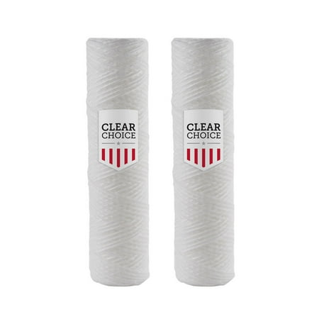 

Clear Choice Sediment Water Filter 5 Micron 10 x 2.50 Water Filter Cartridge Replacement 10 inch RO System DEV910908 155071-43 CW-5 CW-MF WP-5 WP5 2-Pk
