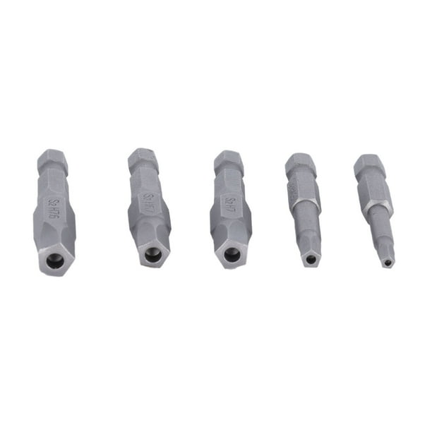 Cabeza 5 Uds Brocas Pentagonales Magnéticas Juego De Brocas De Llave Magnética Punta De Destornillador De Cabeza Duradera Para Taladro Destornillador