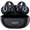 thumbnail image 1 of Auriculares de conducción ósea de oído abierto, inalámbricos con Bluetooth y clip, con pantalla digital y estuche de carga de 60 horas., 1 of 4
