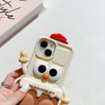 thumbnail image 4 of 3D Cute Milk Chocolate Man Soft Case for iPhone 11,Cartoon Kawaii Milk Chocolate Man (Legs can Be Kickstand) Kids Teens Girls Women Character Soft Silicone Case for iPhone 11 6.1 inch, 4 of 14