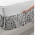 thumbnail image 2 of Eiffel Bed Skirt, River Seine Lanterns and Doves on Vintage Style Drawing Style Backdrop, Elastic Bedskirt Dust Ruffle Wrap Around for Bedding Decor, 4 Sizes, Red Black Grey, by Ambesonne, 2 of 2