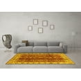 thumbnail image 3 of Ahgly Company Machine Washable Indoor Rectangle Abstract Yellow Modern Area Rugs, 6' x 9', 3 of 4