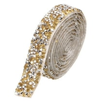 Crystal Rhinestone Ribbon Roll, 1 Yard x 1 Inch Self-Adhesive Rhinestone Strips Silver Light Blue