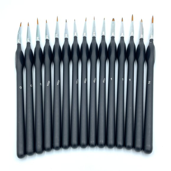 Ensemble de 15 Mini Pinceaux pour Detailing - Parfait pour l'Art à Tous Âges