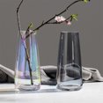 thumbnail image 5 of Aoderun Glass Vase Handmade Flower Vases for Decor Living Room Kitchen Home 8.7” (Iridescent Clear), 5 of 6