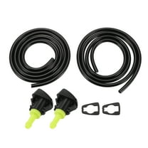 Unique Bargains Windshield Washer Nozzle for Dodge Grand Caravan 2008-2020 No.5113049AA Front Black Green With 2 Pcs1.5 Meter Fluid Hose 1 Set