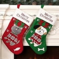 thumbnail image 1 of 2026 Christmas socks cute cats and dog cartoon cartoon Christmas socks gift bags Christmas decorative socks Christmas tree pendant 37*23cm, 1 of 5