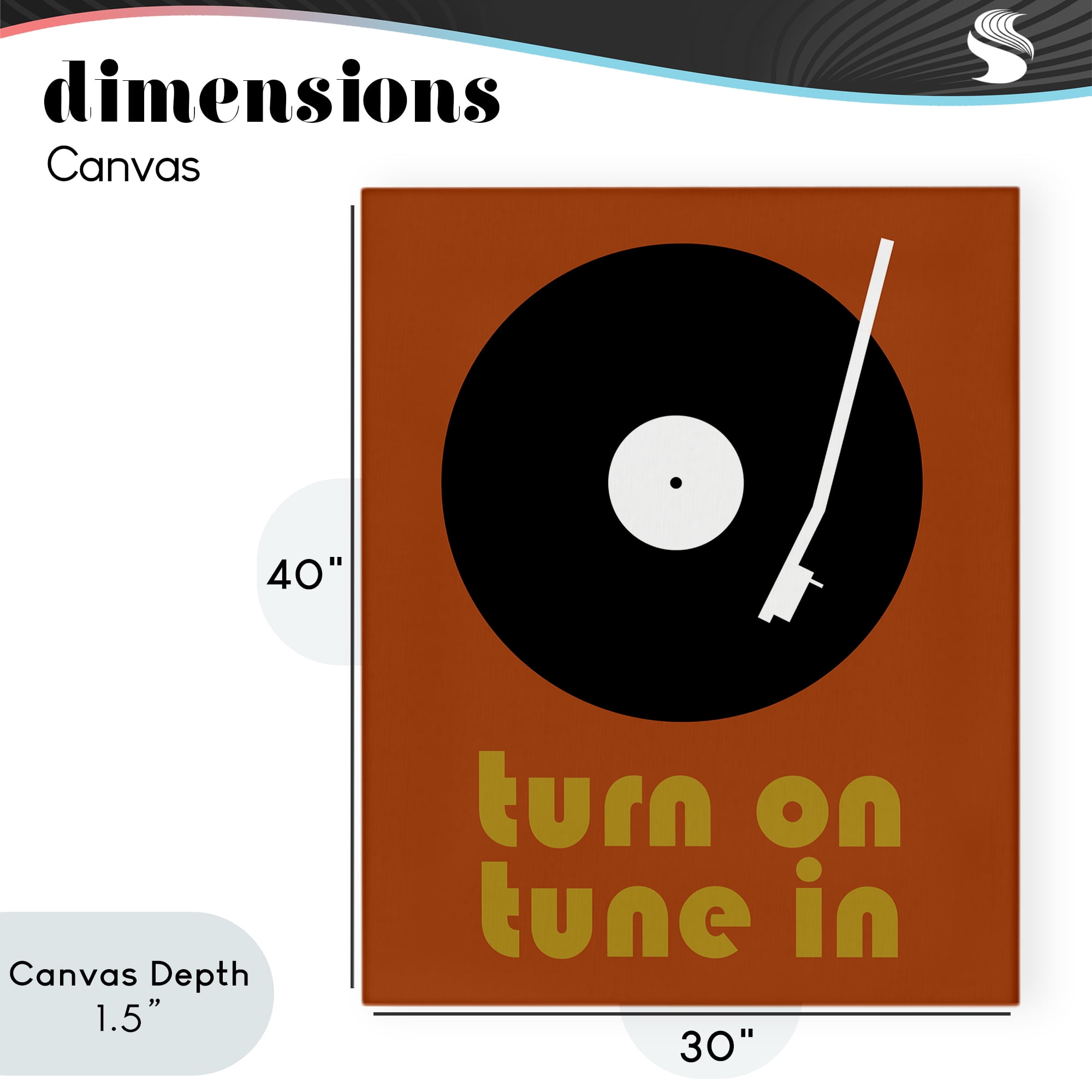 Stupell Industries Turn On Tune In Canvas Wall Art, design by Tom Quartermaine