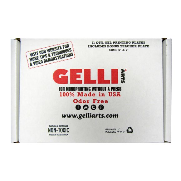 Placa de impresión Gelli Arts GL862622000321 paquete para clase 5 x 7 pulgadas