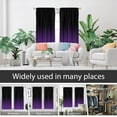 thumbnail image 4 of Purple and Black Window Curtain Abstract Boys Ombre Striped Simple Gradient Teen Men Art Aesthetic Gothic Fun Living Room Bedroom Window Drapes Treatment Fabric 1 Pair, 42" W x 63" L, Modern, 4 of 6