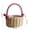 Pink, variant on Indoor Flower Basket Rattan Weaving Handmade Wedding Decoration Living Room Floral Arrangement Basket Home Decor for Centerpiece Display Gift Idea