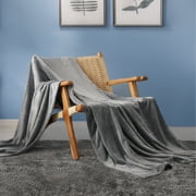 U by Bedsure Fleece Throw Blanket for Couch Grey, 260GSM Lightweight Plush Fuzzy Cozy Soft Blankets and Throws for Sofa, 49x59 inches