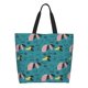 thumbnail image 1 of Balery Dachshund Dog Bolsa Tote Estilo Estético con Cremalleras, Bolsa de Hombro, Bolsa de Compras Grande y Plegable, 1 of 8
