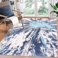 thumbnail image 2 of Haperlare Living Room Machine Washable Area Rugs Modern Abstract Stain-Resistant Soft Rugs for Bathroom Blue Paint-Splattered Area Rugs Non Slip Big Carpet,9'x12', 2 of 7