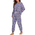 thumbnail image 2 of SCRAWLGOD Cute Panda Pjs Women Pajama Long Sleeve Pants and Top Set of 2 Piece Sleepwear Size M Crewneck Womens Pajamas Trendy Breathable Woman Nightwear, 2 of 7