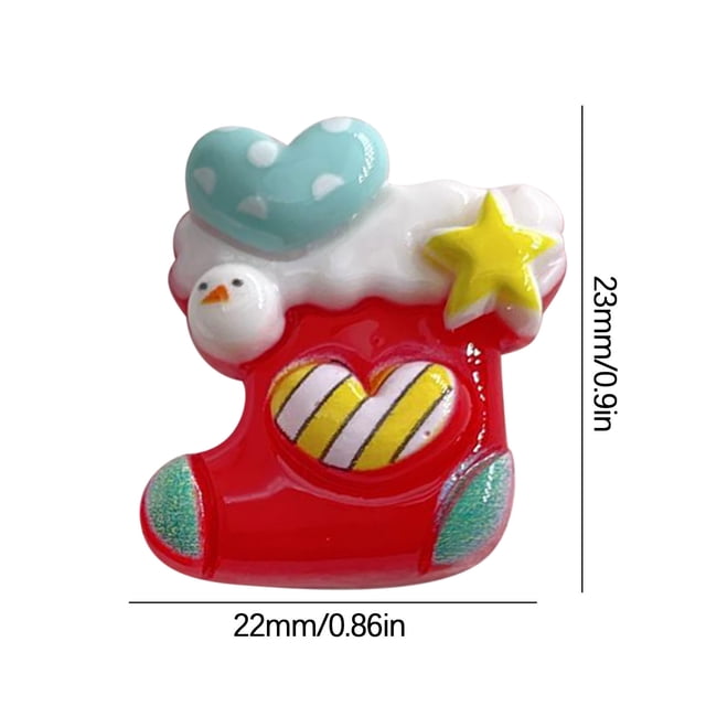 Christmas Resin Charms, Slime Beads Miniature Ornaments For Christmas Decorations, Supplies And Mini Christmas Ornaments