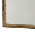 thumbnail image 3 of Benzara BM229406 Rectangular Wood Frame Beveled Mirror, Brown & Silver, 3 of 5