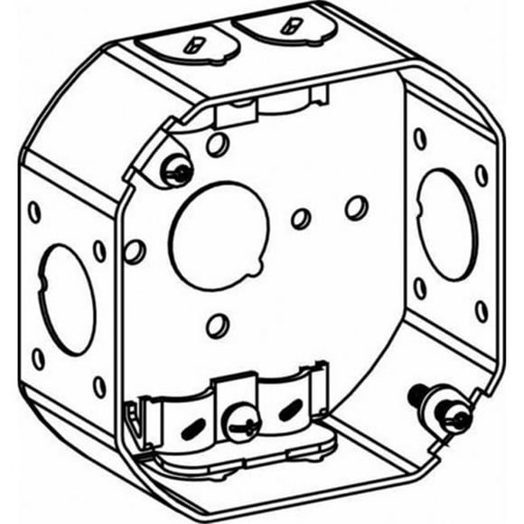 Boîte de 4 in. Octogonale en Acier Nanométrique - 1,50 in. Profonde