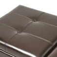 thumbnail image 4 of Christopher Knight Home Merrill Chocolate Brown Leather Storage Ottoman by, 4 of 5