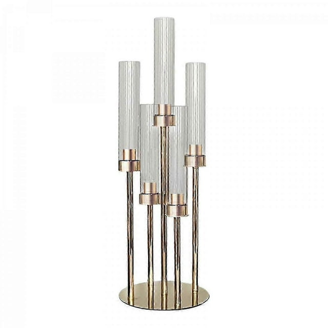 5 Heads Candle Stand Candlestick Holder Stable Base for Wedding Dining Tab