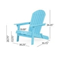 thumbnail image 3 of Carla Acacia Wood Outdoor Folding Adirondack Chair, Set of 2, Teal, 3 of 9
