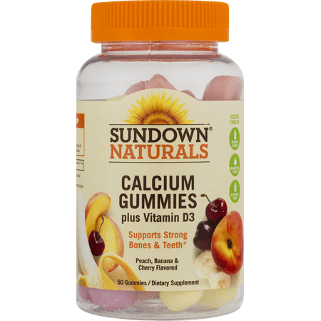 Sundown Naturals Calcium Gummies plus Vitamin D3 - 50 (Best Quality Vitamin D3)