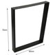 thumbnail image 3 of Juego de 2 patas de mesa de acero, 60x72 cm, rectangulares negras esquí esquí Gafas de esquí, 3 of 5