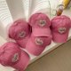 thumbnail image 2 of Gorra de béisbol con visera para mujer, gorro con visera, suave, ajustable, cara pequeña, color rosa, 2 of 4
