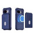 thumbnail image 2 of Dteck Detachable Wallet Case for Google Pixel 9A with Stand, Strong Magnetic Card Holder Case Compatible with MagSafe, Shockproof PU Leather RFID Blocking Flip Credit Purse Cover, Darkblue, 2 of 8
