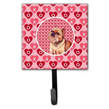 Caroline's Treasures Brussels Griffon Valentine's Love and Hearts Leash Holder and Wall Hook