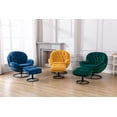 thumbnail image 3 of Anysun Accent Swivel Chair with Ottoman for Living Room - Velvet Reading Chairs Set - Tufted Recliner Chairs with Swivel Base for Nursery - Yellow, 3 of 11