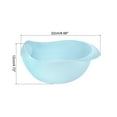thumbnail image 2 of Uxcell Rice Washer Strainer Colander Fruit Washing Bowl Vegetable Rice Washer Drain Basket with Handle Fruit Bowl-Blue, 2 of 6