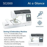 Brother SE2000 Embroidery & Sewing Machine w/ 130 Thread Spools & Accessories