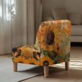 thumbnail image 5 of HELLHERO Butterfly Flower Armless Accent Chair Soft Slipcover, Stain Protection Elastic Bottom Armless Accent Chair Protector for Home Dining Room, 5 of 8