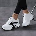 thumbnail image 4 of Women's Platform Sneakers Wedges  Lace Up Shoes Increase Fashion Sneakers for Womens Girls, 4 of 6