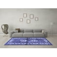 thumbnail image 3 of Ahgly Company Machine Washable Indoor Rectangle Persian Blue Traditional Area Rugs, 7' x 10', 3 of 4