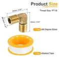 thumbnail image 2 of 1 Pack 90 Degree Elbow, 1/8 Inch Male x 1/8 Inch Male Brass Right Angle Pipe Fitting, Connector for Fluid Gas Fuel Oil Pipe, 23x23mm, 2 of 6