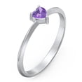 thumbnail image 3 of Heart Birthstone Ring - Amethyst (February), 3 of 6