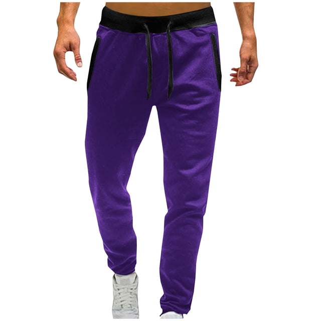 FAIWAD Classic Sweatpants for Mens Drawstring Pants Solid Color Sweatpants Workout Soft Trousers