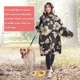 thumbnail image 4 of Wearable Oversized Blanket,Pioneer Flower Floral Print Pattern Wearable Blanket Hoodie for Adults,Cozy Hooded Blankets with Super Pockets,Super Warm Fuzzy Pullover for Women & Men, 4 of 6