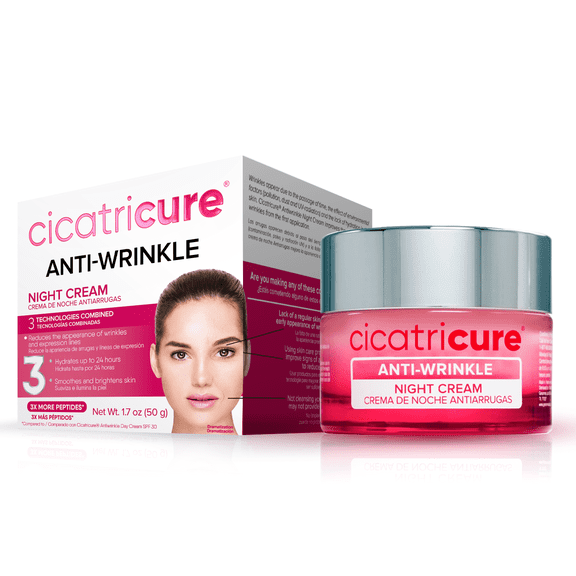 Cicatricure Anti-Wrinkle Night Cream for Face, Anti-Aging Moisturizer with Hydrating Formula, Reduces Fine Lines and Wrinkles Overnight, Facial Cream for Women, 1.7 fl oz