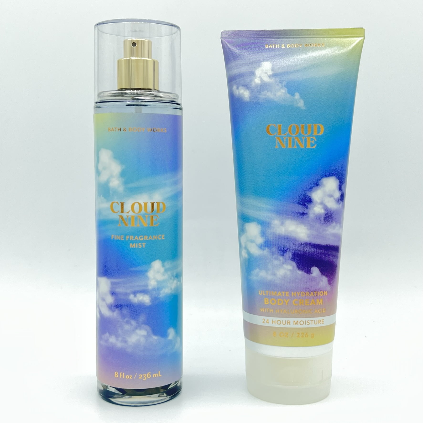 Bath and Body Works Cloud Nine 8oz Fine Fragrance Mist and 8oz Body