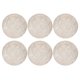 thumbnail image 1 of 6 Pcs Round Placemat Gold Hollowed Eco Friendly PVC Heat Resistant 38cm Dining Table Mat, 1 of 4